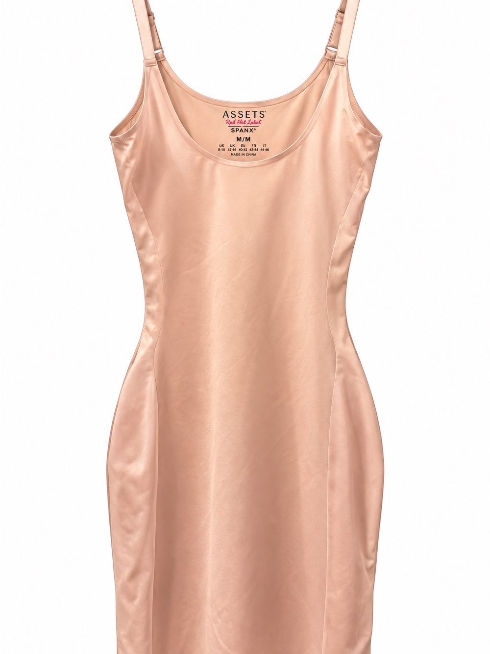 Assets by Spanx Shapewear Slip Dress Medium Nude Bodycon